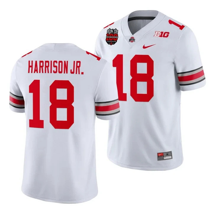 Men's Nike Ohio State Buckeyes Marvin Harrison Jr. #18 White Collection 2023 College Football Jersey EHC23QIN